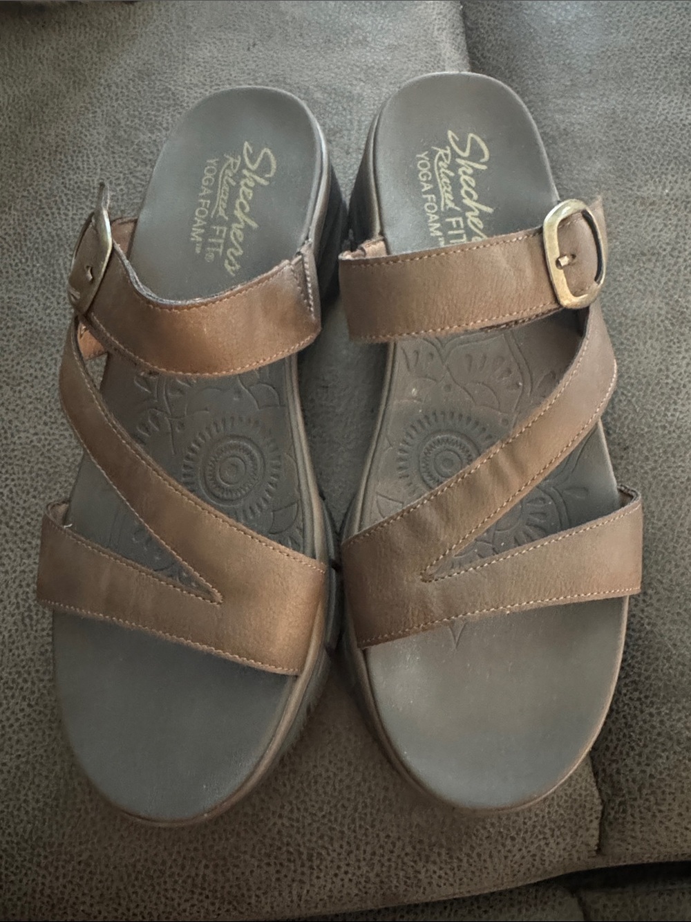 Skechers Easy Going Slide On By Sandals - Women’s Size 11 Brown